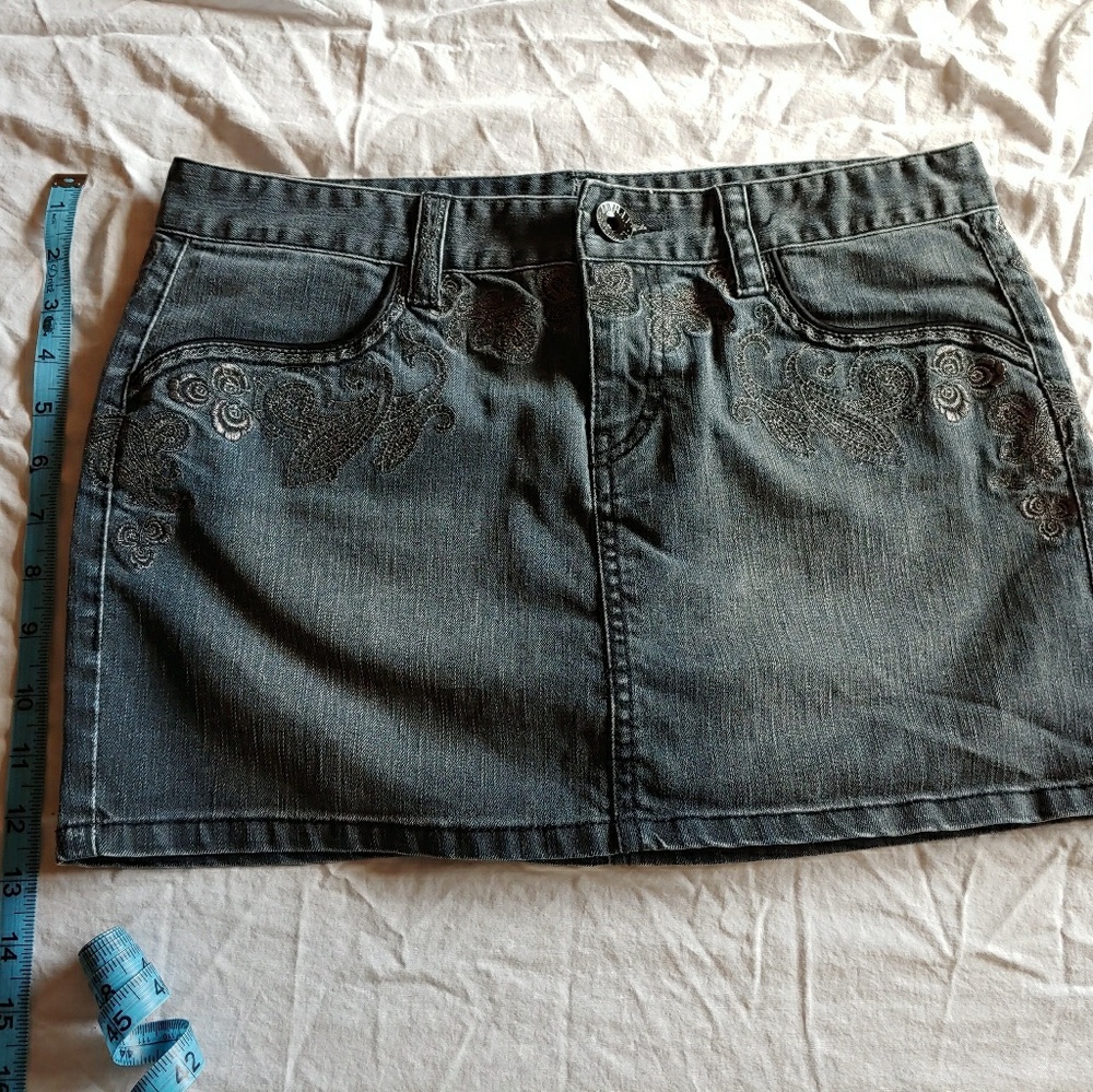 Armani Exchange denim mini skirt